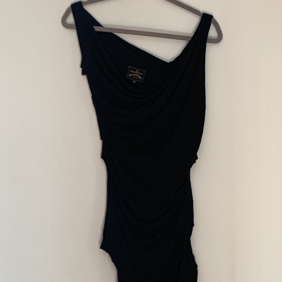 Vivienne Westwood Anglomania Black Asymmetric Drape Dress - Picture 4 of 8
